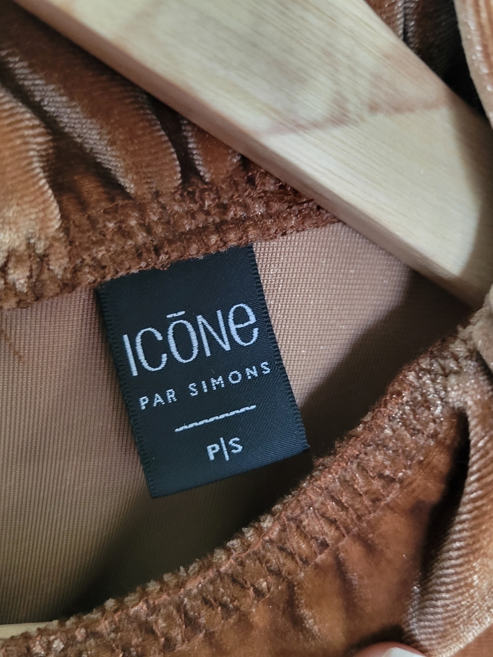 NWT Icone By Simons Velvet Tiered Midi Dress Ruffle Sz P/S Brown Boho Fall - Picture 6 of 14